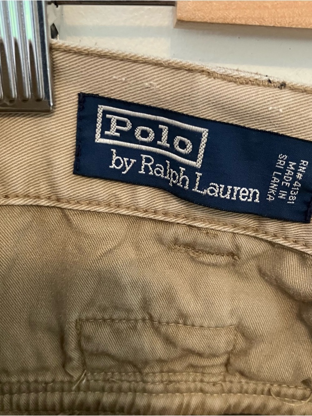VTG Y2K Polo Ralph Lauren Tan Cargo Pants Polo 67 Chino Size 38x30 90s Read - Picture 7 of 9